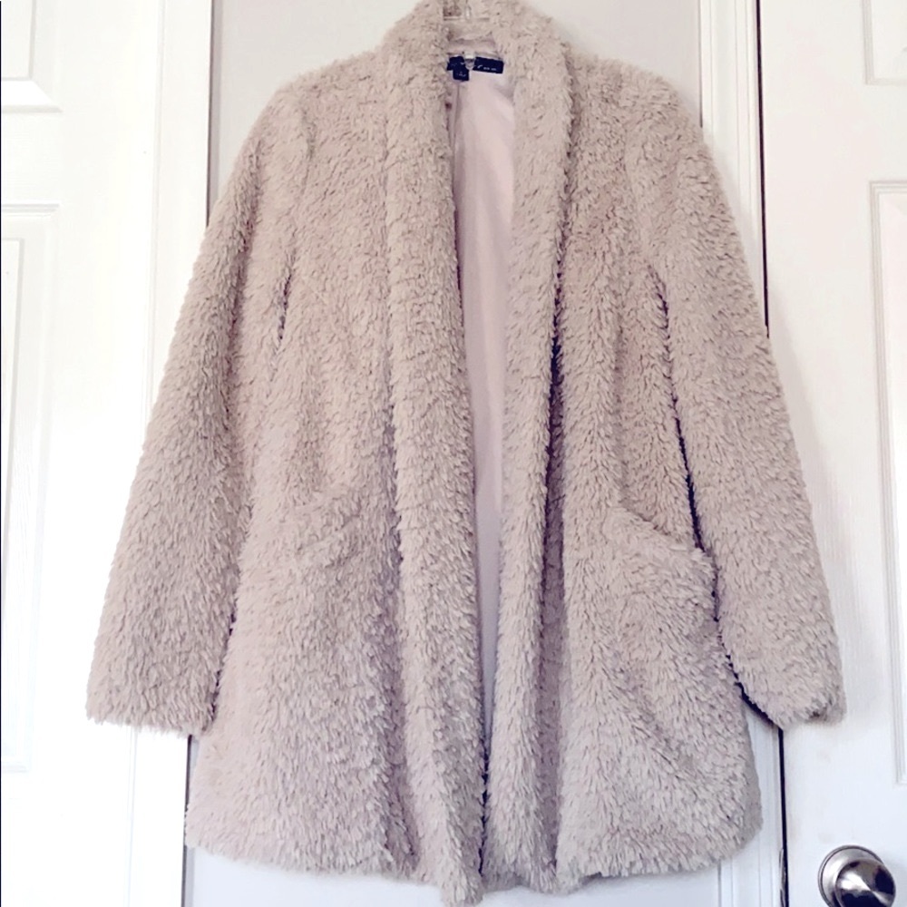 Kenneth Cole New York Teddy Bear Coat M